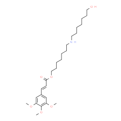 ChemSpider 2D Image | 7-[(7-Hydroxyheptyl)amino]heptyl (2E)-3-(3,4,5-trimethoxyphenyl)acrylate | C26H43NO6