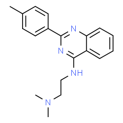 ChemSpider 2D Image | N,N-Dimethyl-N'-[2-(4-methylphenyl)-4-quinazolinyl]-1,2-ethanediamine | C19H22N4