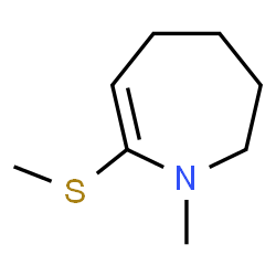 ChemSpider 2D Image | 1-Methyl-7-(methylsulfanyl)-2,3,4,5-tetrahydro-1H-azepine | C8H15NS
