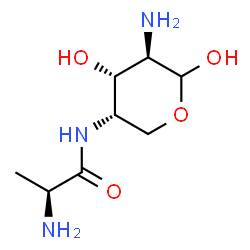 ChemSpider 2D Image | 4-(L-Alanylamino)-2-amino-2,4-dideoxy-L-arabinopyranose | C8H17N3O4