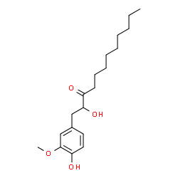 ChemSpider 2D Image | 2-Hydroxy-1-(4-hydroxy-3-methoxyphenyl)-3-dodecanone | C19H30O4
