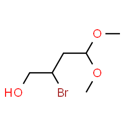 ChemSpider 2D Image | 2-Bromo-4,4-dimethoxy-1-butanol | C6H13BrO3