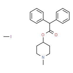 ChemSpider 2D Image | 4-Diphenylacetoxy-N-methylpiperidine methiodide | C21H26INO2