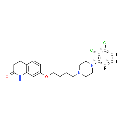 ChemSpider 2D Image | 7-(4-{4-[2,3-Dichloro(~14~C_6_)phenyl]-1-piperazinyl}butoxy)-3,4-dihydro-2(1H)-quinolinone | C1714C6H27Cl2N3O2