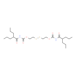 ChemSpider 2D Image | Disulfanediyldi-2,1-ethanediyl bis[(2-propylpentanoyl)carbamate] | C22H40N2O6S2