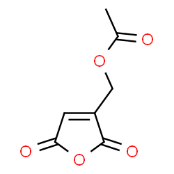 ChemSpider 2D Image | (2,5-Dioxo-2,5-dihydro-3-furanyl)methyl acetate | C7H6O5