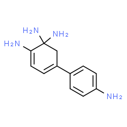 ChemSpider 2D Image | 5-(4-Aminophenyl)-2,4-cyclohexadiene-1,1,2-triamine | C12H16N4