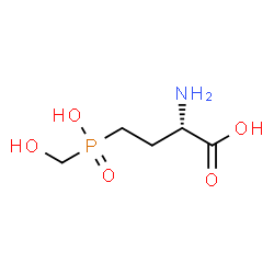 ChemSpider 2D Image | (2S)-2-Amino-4-[hydroxy(hydroxymethyl)phosphoryl]butanoic acid | C5H12NO5P