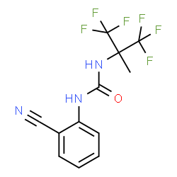ChemSpider 2D Image | 1-(2-Cyanophenyl)-3-(1,1,1,3,3,3-hexafluoro-2-methyl-2-propanyl)urea | C12H9F6N3O