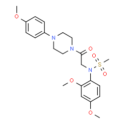 ChemSpider 2D Image | N-(2,4-Dimethoxyphenyl)-N-{2-[4-(4-methoxyphenyl)-1-piperazinyl]-2-oxoethyl}methanesulfonamide | C22H29N3O6S