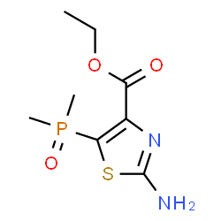 ChemSpider 2D Image | Ethyl 2-amino-5-(dimethylphosphoryl)-1,3-thiazole-4-carboxylate | C8H13N2O3PS