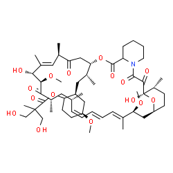 ChemSpider 2D Image | (2S,4S)-2-{(2R)-2-[(1R,12S,15R,16E,18R,19R,21S,23S,24Z,26E,28E,30S,32S,35R)-1,18-Dihydroxy-19,30-dimethoxy-15,17,21,23,29,35-hexamethyl-2,3,10,14,20-pentaoxo-11,36-dioxa-4-azatricyclo[30.3.1.0~4,9~]he
xatriaconta-16,24,26,28-tetraen-12-yl]propyl}-4-methoxycyclohexyl 3-hydroxy-2-(hydroxymethyl)-2-methylpropanoate | C56H87NO16