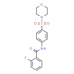 ChemSpider 2D Image | 2-Fluoro-N-[4-(4-morpholinylsulfonyl)phenyl]benzamide | C17H17FN2O4S