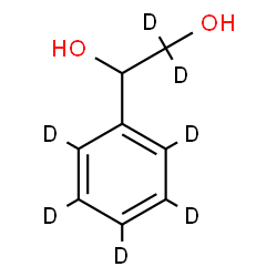 ChemSpider 2D Image | 1-(~2~H_5_)Phenyl-1,2-(2,2-~2~H_2_)ethanediol | C8H3D7O2