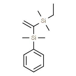 ChemSpider 2D Image | {1-[Dimethyl(phenyl)silyl]vinyl}(ethyl)dimethylsilane | C14H24Si2