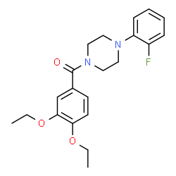 ChemSpider 2D Image | 1-(3,4-diethoxybenzoyl)-4-(2-fluorophenyl)piperazine | C21H25FN2O3