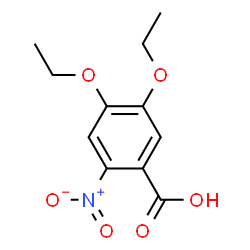 ChemSpider 2D Image | 4,5-Diethoxy-2-nitrobenzoic acid | C11H13NO6