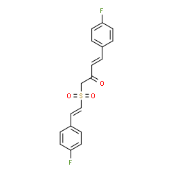 ChemSpider 2D Image | (3E)-4-(4-Fluorophenyl)-1-{[(E)-2-(4-fluorophenyl)vinyl]sulfonyl}-3-buten-2-one | C18H14F2O3S