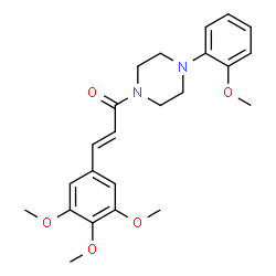 ChemSpider 2D Image | (2E)-1-[4-(2-Methoxyphenyl)-1-piperazinyl]-3-(3,4,5-trimethoxyphenyl)-2-propen-1-one | C23H28N2O5