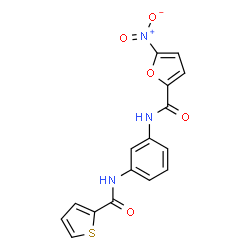 ChemSpider 2D Image | 5-Nitro-N-{3-[(2-thienylcarbonyl)amino]phenyl}-2-furamide | C16H11N3O5S