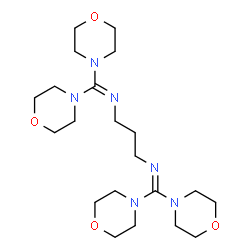 ChemSpider 2D Image | N,N'-1,3-Propanediylbis[1,1-di(4-morpholinyl)methanimine] | C21H38N6O4