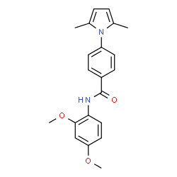 ChemSpider 2D Image | N-(2,4-Dimethoxyphenyl)-4-(2,5-dimethyl-1H-pyrrol-1-yl)benzamide | C21H22N2O3