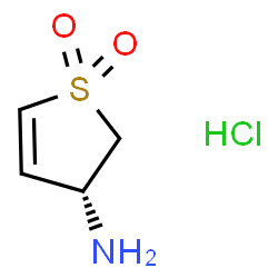 ChemSpider 2D Image | (3R)-2,3-Dihydro-3-thiophenamine 1,1-dioxide hydrochloride (1:1) | C4H8ClNO2S