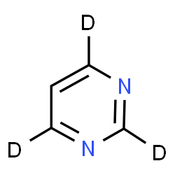 ChemSpider 2D Image | (2,4,6-~2~H_3_)Pyrimidine | C4HD3N2