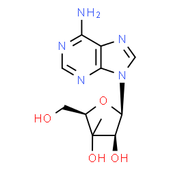 ChemSpider 2D Image | 9-[(3xi)-3-C-Methyl-beta-D-threo-pentofuranosyl]-9H-purin-6-amine | C11H15N5O4