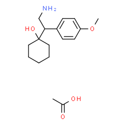ChemSpider 2D Image | 1-[2-Amino-1-(4-methoxyphenyl)ethyl]cyclohexanol acetate (1:1) | C17H27NO4