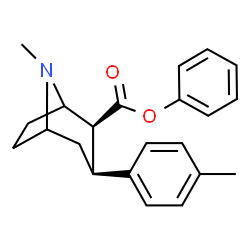 ChemSpider 2D Image | Phenyl (2S,3S)-8-methyl-3-(4-methylphenyl)-8-azabicyclo[3.2.1]octane-2-carboxylate | C22H25NO2