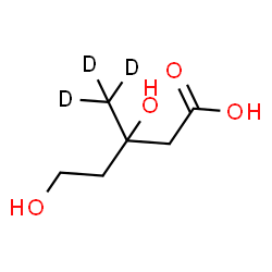 ChemSpider 2D Image | 3,5-Dihydroxy-3-(~2~H_3_)methylpentanoic acid | C6H9D3O4
