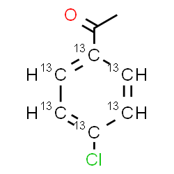 ChemSpider 2D Image | 1-[4-Chloro(~13~C_6_)phenyl]ethanone | C213C6H7ClO