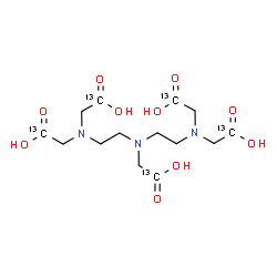 ChemSpider 2D Image | N,N-Bis(2-{bis[(~13~C)carboxymethyl]amino}ethyl)(1-~13~C)glycine | C913C5H23N3O10