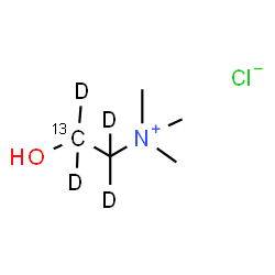 ChemSpider 2D Image | 2-Hydroxy-N,N,N-trimethyl(2-~13~C,~2~H_4_)ethanaminium chloride | C413CH10D4ClNO