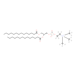 ChemSpider 2D Image | (2R)-2,3-Bis(tetradecanoyloxy)propyl 2-{tris[(~2~H_3_)methyl]ammonio}(~2~H_4_)ethyl phosphate | C36H59D13NO8P