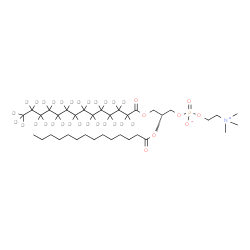 ChemSpider 2D Image | (2R)-2-(Tetradecanoyloxy)-3-[(~2~H_27_)tetradecanoyloxy]propyl 2-(trimethylammonio)ethyl phosphate | C36H45D27NO8P