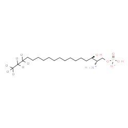 ChemSpider 2D Image | (2S,3R)-2-Ammonio-3-hydroxy(16,16,17,17,18,18,18-~2~H_7_)octadecyl hydrogen phosphate | C18H33D7NO5P