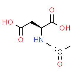ChemSpider 2D Image | N-(1-~13~C)Ethanoyl-L-aspartic acid | C513CH9NO5