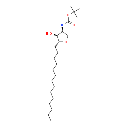 ChemSpider 2D Image | 2-Methyl-2-propanyl [(3S,4S,5R)-4-hydroxy-5-tetradecyltetrahydro-3-furanyl]carbamate | C23H45NO4