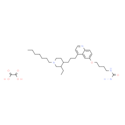 ChemSpider 2D Image | 1-[4-({4-[3-(3-Ethyl-1-heptyl-4-piperidinyl)propyl]-6-quinolinyl}oxy)butyl]urea ethanedioate (1:1) | C33H52N4O6