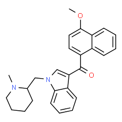 ChemSpider 2D Image | (4-Methoxy-1-naphthyl){1-[(1-methyl-2-piperidinyl)methyl]-1H-indol-3-yl}methanone | C27H28N2O2