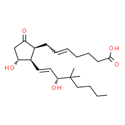 ChemSpider 2D Image | (5E,8beta,11alpha,13E,15R)-11,15-Dihydroxy-16,16-dimethyl-9-oxoprosta-5,13-dien-1-oic acid | C22H36O5