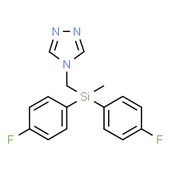 ChemSpider 2D Image | 4-[[Bis(4-fluorophenyl)methylsilyl]methyl]-4H-1,2,4-triazole | C16H15F2N3Si