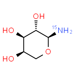 ChemSpider 2D Image | alpha-D-(~15~N)Arabinopyranosylamine | C5H1115NO4