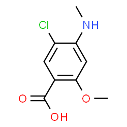 ChemSpider 2D Image | 5-CHLORO-2-METHOXY-4-METHYLAMINOBENZOIC ACID | C9H10ClNO3