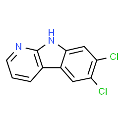 ChemSpider 2D Image | 6,7-Dichloro-9H-pyrido[2,3-b]indole | C11H6Cl2N2