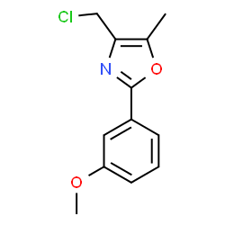ChemSpider 2D Image | 4-(Chloromethyl)-2-(3-methoxyphenyl)-5-methyloxazole | C12H12ClNO2