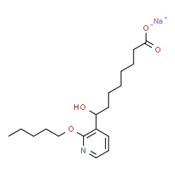 ChemSpider 2D Image | Sodium 8-hydroxy-8-[2-(pentyloxy)-3-pyridinyl]octanoate | C18H28NNaO4