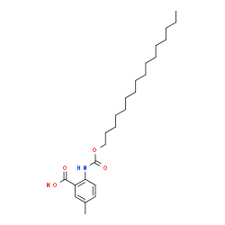 ChemSpider 2D Image | 2-{[(Hexadecyloxy)carbonyl]amino}-5-methylbenzoic acid | C25H41NO4